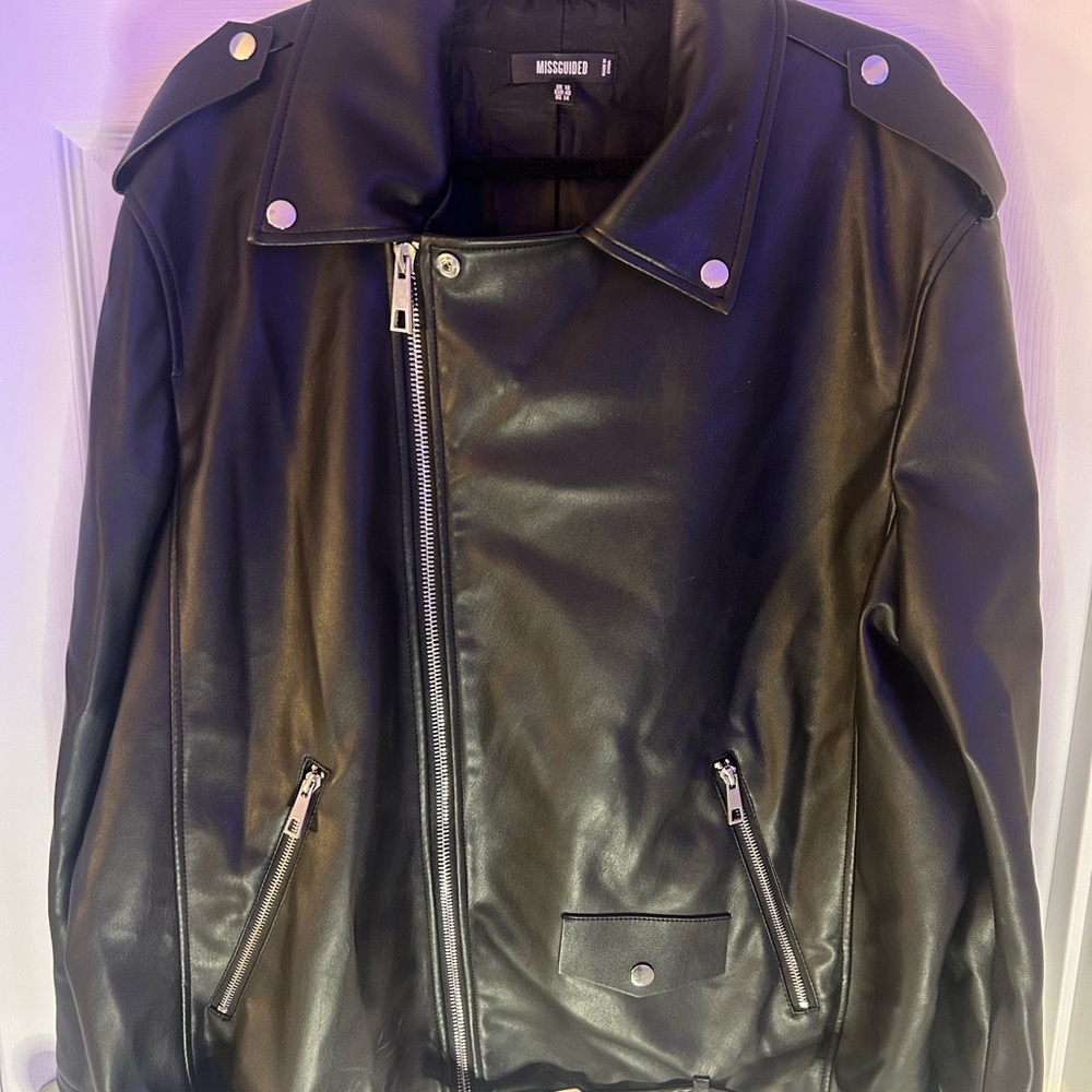 Missguided Black Faux Leather Jacket